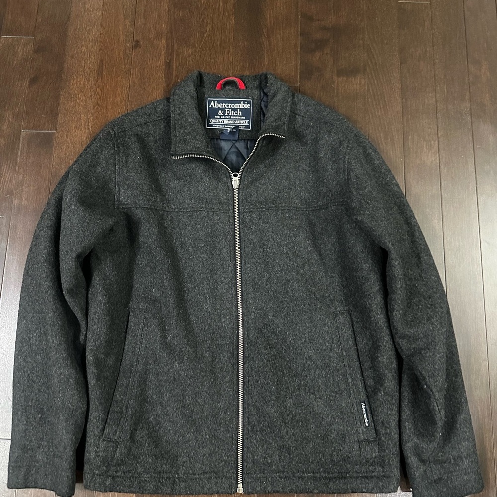 Abercrombie & Fitch Charcoal Quilted Jacket